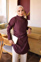 Plum Asymmetrical Cut Modal Tunic - 4