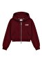 Embroidered Cropped Zip Hoodie That Can Be Worn in All Seasons