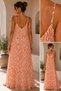 Women's Patterned Strappy V-Neck Long Summer Dress - 2