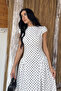 Women's Crew Neck Polka Dot Dress - 2