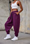 Women's Pleated Trousers with Elastic Waist and Cuffs - 3