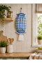 Blue Large Gingham Candy Form Hanging Fabric Bag Holder Kitchen Bag Organizer - 6