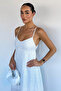 Women's Stripe Dress with Straps - 2