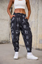 Women's Pleated Trousers with Elastic Waist and Cuffs - 4