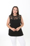 Plus Size Lace Lycra Viscose Blouse - 8