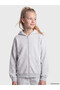 Vizyon New Season Gray Hooded Medium Thick Girls' Zippered Sweatshirt