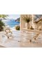 Transparent Decorative Presentation Rectangular Serving Tray with Gold Feet and Handles - 2
