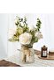 Fake Flowers, Silk Roses Artificial Flowers, White Faux Flower Arrangement Suitable for Home - 4