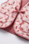 Girl's Cherry Patterned Pink Quilted School Vest - 3