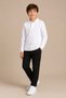 Children's Unisex 3-Piece Polo Collar Long Sleeve School T-Shirt 100% Cotton 2-14 Years - 3