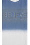 Plus Size Women's Blouse with Pearls and Believe Written Stone Print Gradient - 6