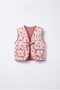 Girl's Cherry Patterned Pink Quilted School Vest