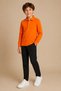 Children's Unisex 3-Piece Polo Collar Long Sleeve School T-Shirt 100% Cotton 2-14 Years - 2