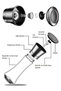 Glass Body Stainless Steel Lid Salt and Pepper Mill Salt and Pepper Grinder 19 cm 2 Pieces - 4