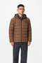 Men's Brown Hooded Puffer Coat Warm Water-Repellent Windproof Winter Coat - 5