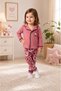 100% Cotton Long Sleeve Buttoned Sweet Kitten Patterned Back Printed Soft Textured Bottom Top Baby Girl Pajama Set - 2