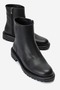 Parfonel Women's Genuine Leather Zippered Boots Black