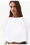 Balloon Form Blouse Long Sleeve - WHITE - 3