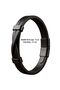 Minimalist - Black Genuine Leather Twisted Design Men's Bracelet - 3
