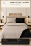 Double Sided Cotton Duvet Cover Set Striped-Solid Black 200X220Cm +2 Pillowcases 3 Pieces Without Sheets - 5