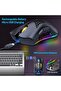 ماوس العاب لاسلكي مريح باضاءة من الفضاء اللوني RGB وهيكل بتصميم خلية نحل و6 ازرار مبرمجة مع زر DPI ق - 2