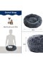 Soft Plush Round Cat Bed, 40x40CM Machine Washable Donut Puppy Beds, Waterproof & Slip Resistant Bottom, Fluffy Self Warming Pet Bed for Indoor Cats - 4