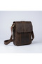 Unisex Genuine Leather Black & Bitter Brown Optional Messenger Bag with Adjustable Strap Crossbody Bag 24X21 cm - 2
