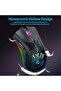 ماوس العاب لاسلكي مريح باضاءة من الفضاء اللوني RGB وهيكل بتصميم خلية نحل و6 ازرار مبرمجة مع زر DPI ق - 4