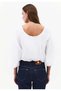 Balloon Form Blouse Long Sleeve - WHITE - 4