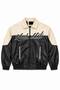 New Season Men's Quilted Oversize Bomber Leather Jacket - 7