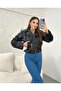 Belted Oversized Cropped Leather Jacket