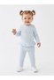 Cotton Striped and Ruffle Detailed Casual Long Sleeve Baby Girl 2-Piece Set - 6