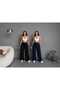 2-Piece Comfortable Fit Women's Sweatpants for a Cool Look, Most Preferred Black-Navy Blue - 2