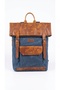 Genuine Leather & Waxed Canvas Vintage Backpack with Waterproof Laptop Compartment, Mountaineering Camping & Daily Unisex Bag - 3