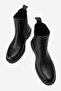 Paronti Women's Genuine Leather Elastic Pull-On Boots Black - 4
