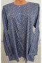 Er Clothing Paper Print Combed Cotton Blouse Long-Sleeve Crew Neck Floral Front Button - 3