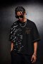 Men's Black Semantic Decay Print Oversize Tshirt