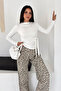 Women's Tie Detail Long Sleeve Boat Neck Blouse - 6