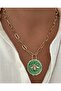 Imported Brand Ari Model Green Steel Necklace 56cm - 3