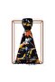 Exotic Rhapsody Patterned Silk Shawl 09451-Black