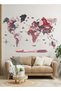 Wooden World Map Wall Decor Travel Wall Art Home Decoration UAE, Cliff Prime+