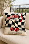 Retro Leopard Cherry Heart Pattern Decorative Throw Pillow Cover– (Double-Sided) - 2