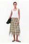 تنورة ميدي غير متماثلة - PLAID COMB