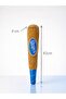 Plush Baseball Bat Dog Toy with Sound – Pull-Along 42cm Brown-Blue - 3