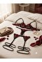 Women's Stylish Bra Set with Rose Detail Without Cups - 3