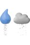 ألعاب استحمام بتصميم السحابة وقطرة الماء من يو بي بي اي، لون أزرق (Cloudy Blue) - 4