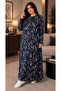 Women's Dress - Comfortable Fit - Plus Size - Patterned - Oversized - Viscose