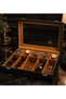 Luxury 10-Slot (5+5) Leather Exterior and Velvet-Lined Interior Watch and Glasses Storage Box Size (34X24X8)