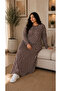 Women's Dress - Comfortable Fit - Plus Size - Patterned - Oversized - Viscose - 2