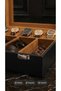 Luxury 10-Slot (5+5) Leather Exterior and Velvet-Lined Interior Watch and Glasses Storage Box Size (34X24X8) - 2